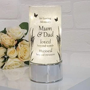Image of Thoughts of You Memorial Tube Light - Mum & Dad