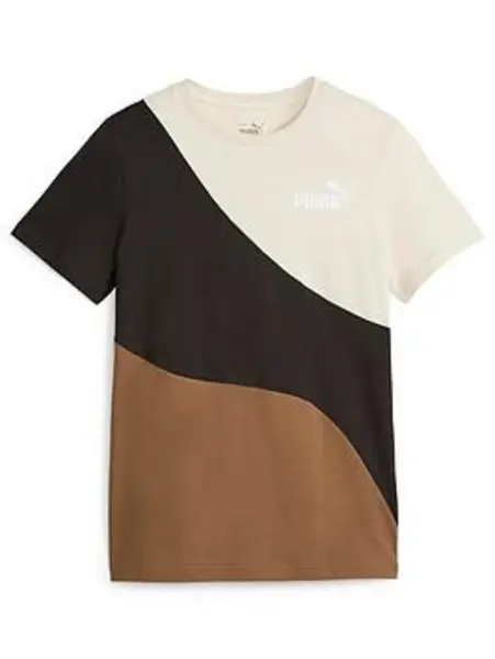 Image of Puma Boys Power Cat T-Shirt - Black Size 11-12 Years