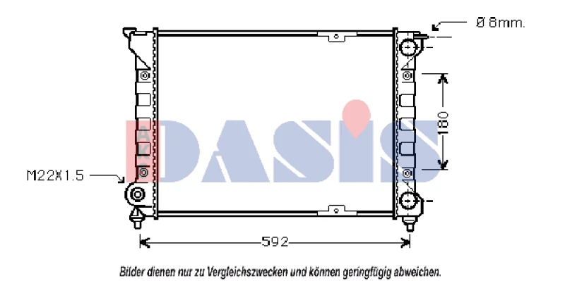 Image of AKS DASIS 043880N Engine radiator Radiator,engine cooling (470)