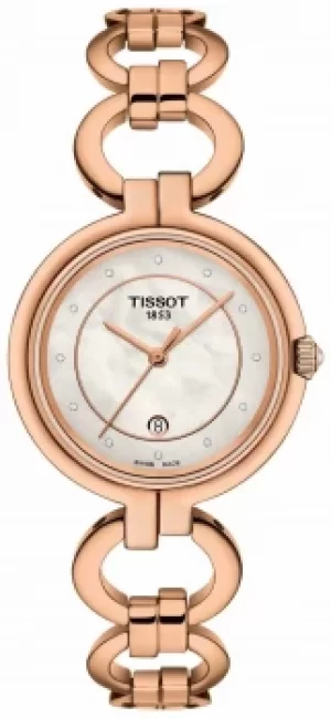 image of Tissot Womens Flamingo Rose Gold PVD Plated T0942103311601 Watch