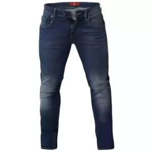 Image of Duke Mens Ambrose King Size Tapered Fit Stretch Jeans (42R) (Vintage Blue)