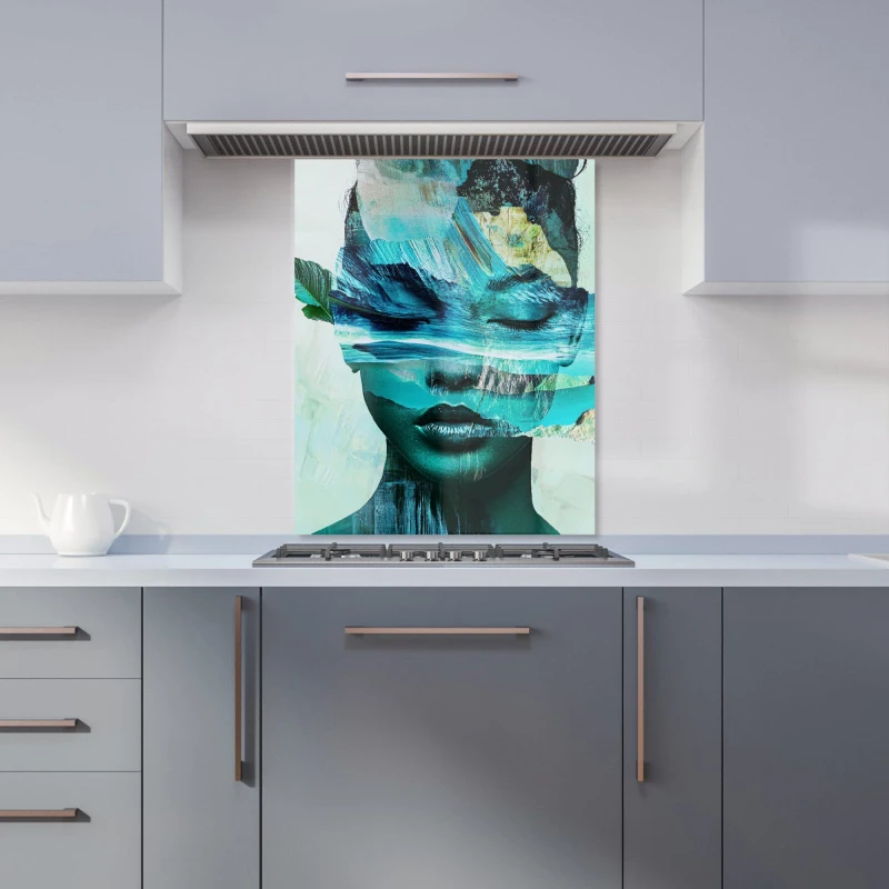 Image of Designer Kitchen Splashbacks Calista Vale: 00005 Kitchen Splashback Size: 600mm x 750mm Multicolor Unisex 600mm x 750mm