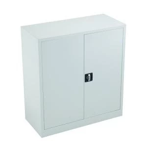 image of Talos Double Door Stationery Cupboard 1000 White KF78753