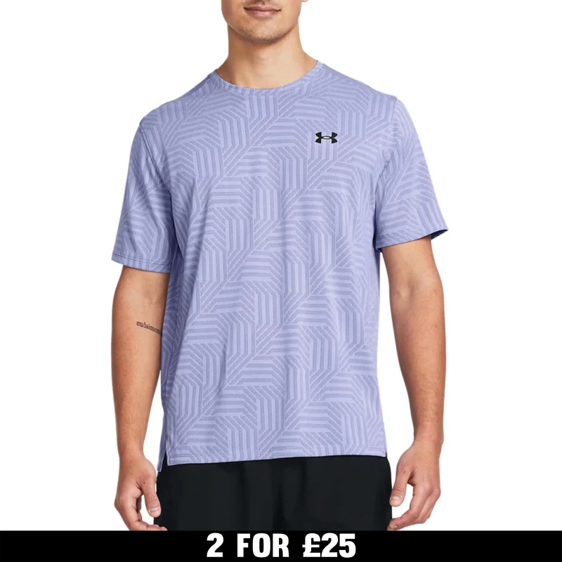 Image of Under Armour Tech Vent Geotessa Short Sleeve T-Shirt - Purple Purple 2XL