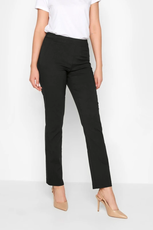 Image of Long Tall Sally Womens Tall Straight Leg Trousers in Black Size: 16XL Black Female 16XL