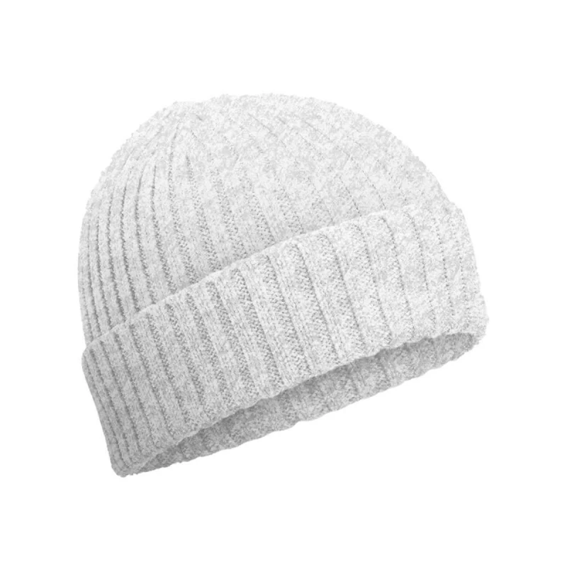 Image of Beechfield Cotton Beanie in Light Grey Light Grey Unisex One Size