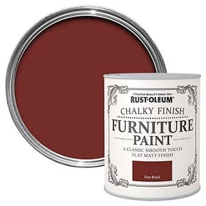 Image of Rust-Oleum Fire brick Matt Furniture Paint 750ml