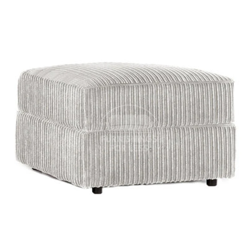 Image of Furnishings For Less UK Luxor Delta Ferguson Cream Fabric Soft Jumbo Cord Footstool