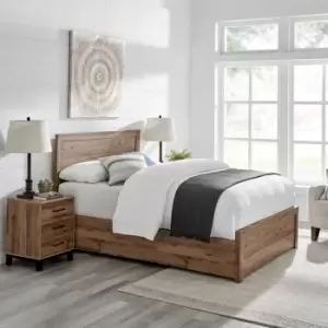 Image of Brookes Wooden Ottoman Storage Bed - King Size Ottoman Only - Warm Oak