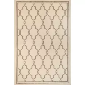 Image of Terrace Spanish Tile Flatweave Outdoor Indoor Natural/Taupe Rug in 120 x 170cm (4x5'6'')
