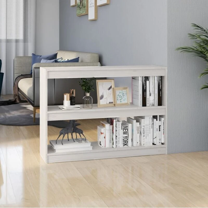 Image of VIDAXL Book Cabinet Room Divider White 100x30x71.5cm Pinewood vidaXL 8720286609095