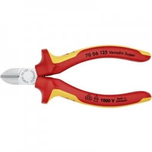 image of Knipex 70 06 125 VDE Side cutter non-flush type 125 mm