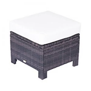 Image of Outsunny Rattan Ottoman 841-002BN Brown