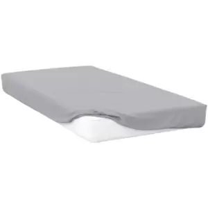 Image of Belledorm 400 Thread Count Egyptian Cotton Extra Deep Fitted Sheet (Kingsize) (Platinum) - Platinum