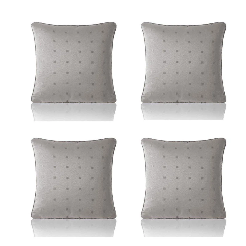 Image of Alan Symonds Semi Plain Dobby Square Geometric Woven Jacquard C Silver unisex 45x45cm