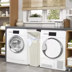 Image of JVL Loop Slim Laundry Basket 43L White