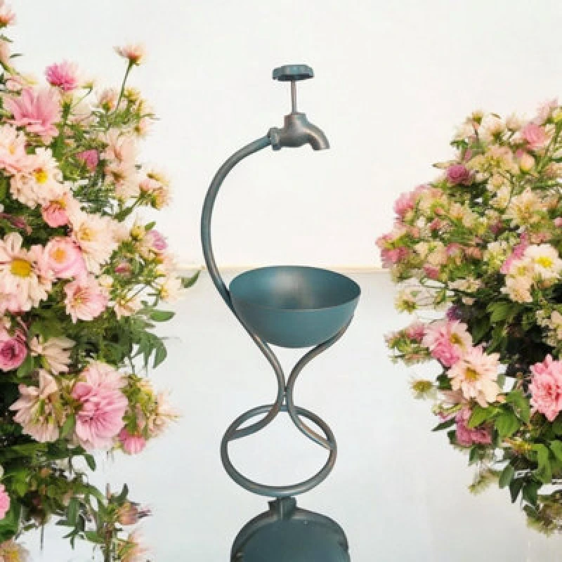 Image of MSL 57CM Blue METAL GARDEN PLANTER