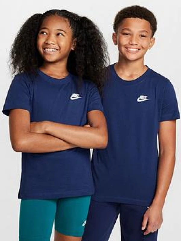Image of Nike Futura T Shirt Junior Boys - Blue Male 13 - 14 Years