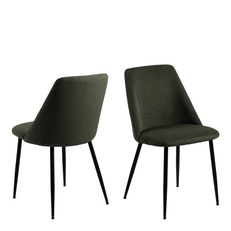 Image of Furniture To Go Ines Dining Chair In Olive Green Set Of 4