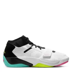 Image of Jordan Jordan Zion 2, White/Volt-Black-Dynamic Turq, size: 9, Male, Basketball Performance Mid, DO9161-107