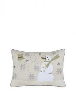 image of Riva Home Advent Snowman Cushion