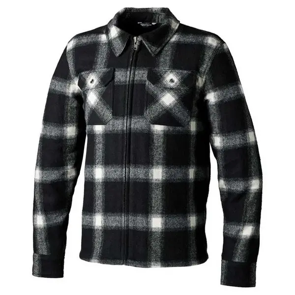 Image of RST Brushed CETextile Shirt Men Black White Check 50