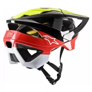 Image of Alpinestars - VECTOR TECH MIPS HELMET - PILOT BLACK YELLOW FLUO RED GLOSS - AP87011539M