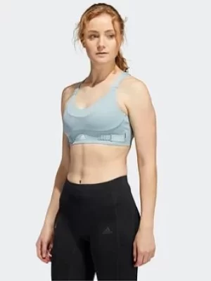 Image of adidas Fastimpact Luxe Run High-support Bra, Black/White Size XS Women