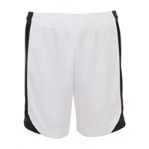 image of SOLS Mens Olimpico Football Shorts (L) (White/Black)