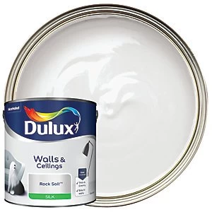Image of Dulux Walls & Ceilings Rock Salt Silk Emulsion Paint 2.5L