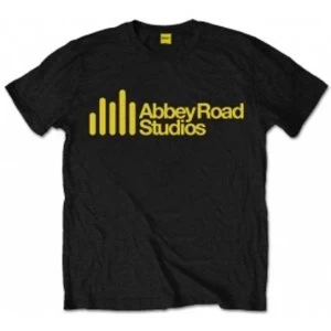 image of Abbey Road Studios Main Logo Mens Black T Shirt: 3XL