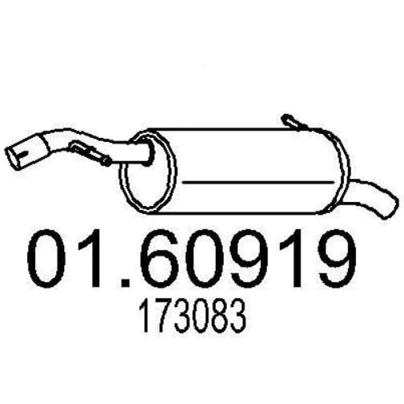 Image of MTS 01.60919 Rear silencer End Silencer (3437)