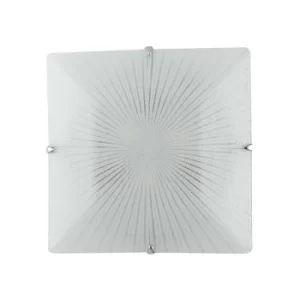 image of Fan Europe ISIDE 3 Light Flush Ceiling Light White 40x40cm