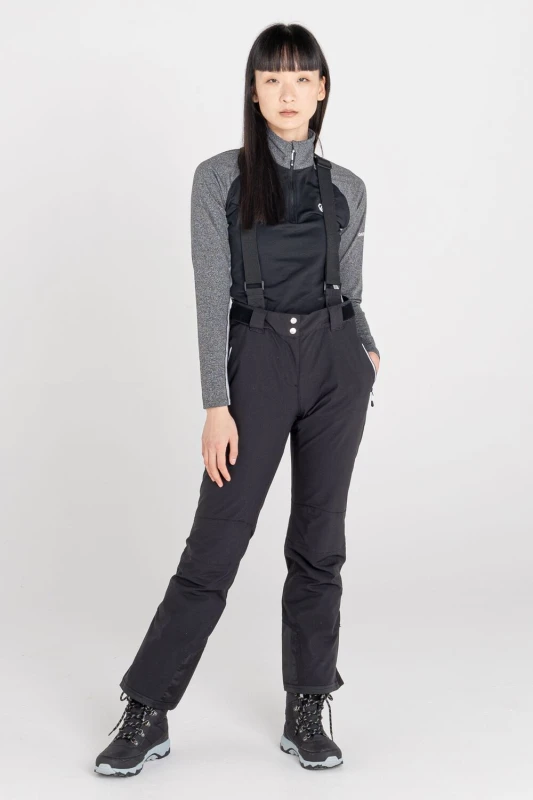 Image of Dare 2b Womens Effused II Waterproof Breathable Ski Pants UK 20R - Waist 36', (92cm), Inside Leg 32.5' Black DWW486-800-20R