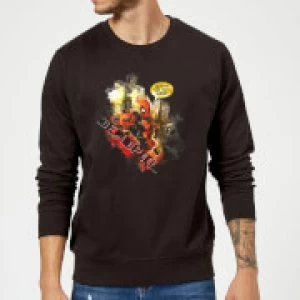 Image of Marvel Deadpool Outta The Way Nerd Sweatshirt - Black - XL