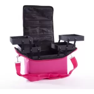 Image of Makeup & Nail Art Multi Purpose Storage Case / Travel Bag in Hot Pink Pukkr - Hot Pink