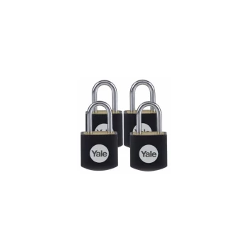 image of Yale - Brass Padlock 15mm (Pack of 4)