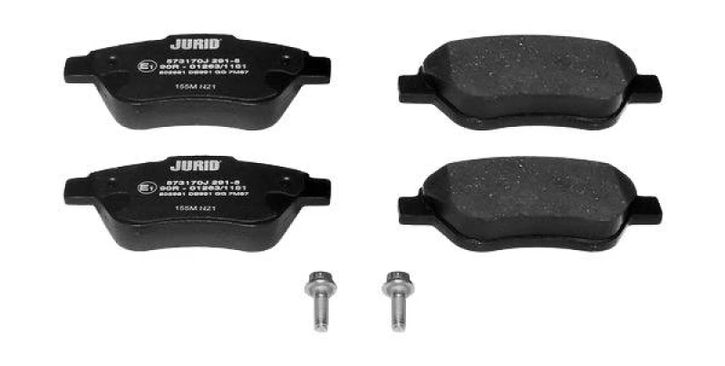 Image of JURID 573170J Brake pad set not prepared for wear warning indicator, without accessories Brake Pad Set,disc brake (402)