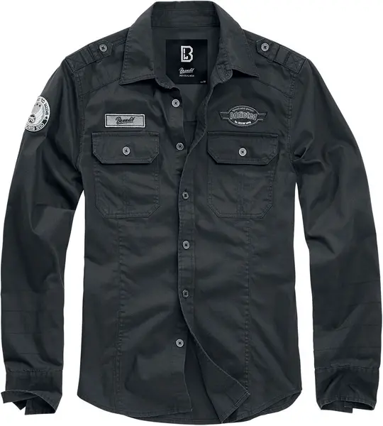 Image of Brandit Luis Shirt Longsleeve Black XL Men