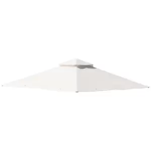 Image of Outsunny Gazebo Canopy Replacement Cover 3 X 3M 2-tier Roof Top For Garden - Beige