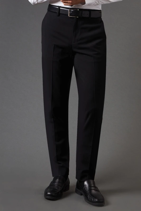 Image of Burton Mens Black Skinny Fit Essential Suit Trousers Black 34R Male BBB03937