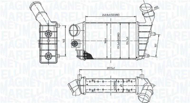 Image of MAGNETI MARELLI Intercooler MAGNETI MARELLI 351319204460