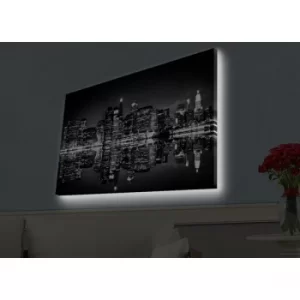 Image of 4570HDACT-081 Multicolor Decorative LED Lighted Canvas Painting