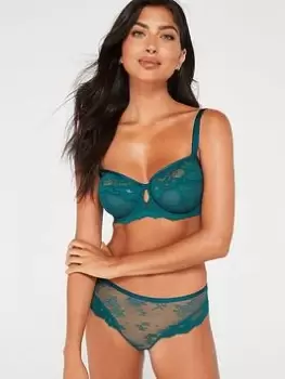 Image of DORINA Leal Non Padded Wired Bra, Green, Size 34F, Women