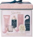 image of Style & Grace Signature Blockbuster Gift Set - 300ml Bubble Bath, 100g Bath Salts, 200ml Body Lotion, 2 x 60g Bath Fizzer, Door Hanger, Shower Flower,