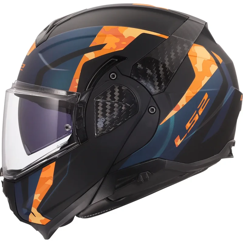 Image of LS2 FF910 Advant II Glide Helmet, black-orange, Size XL for Men