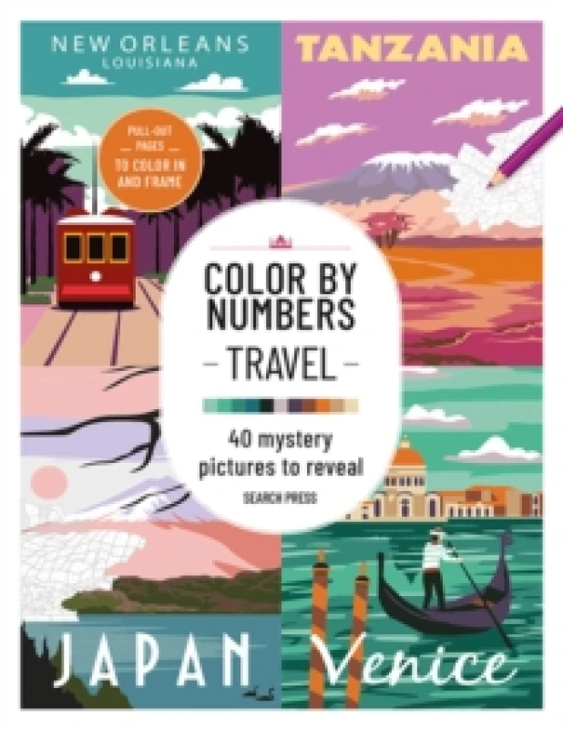Image of Color by Numbers: Travel : 40 Mystery Pictures to Reveal Paperback / softback