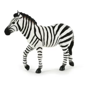 image of PAPO Wild Animal Kingdom Male Zebra Toy Figure, Three Years or Above, White/Black (50249)