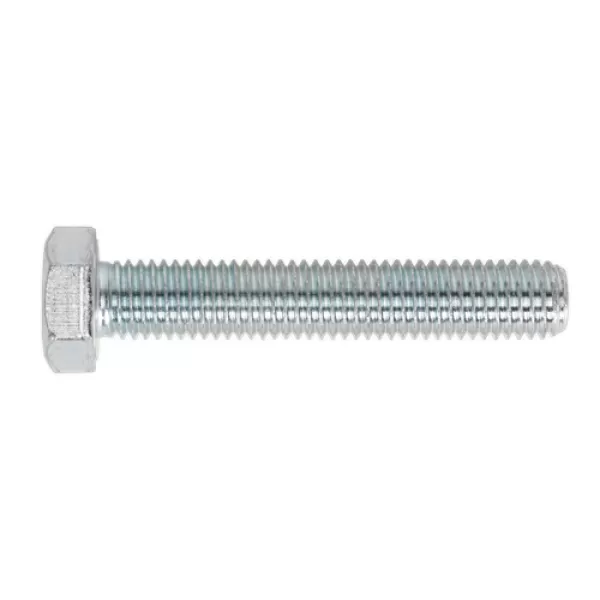 image of Genuine SEALEY SS1480 HT Setscrew M14 x 80mm 8.8 Zinc DIN 933 Pack of 10