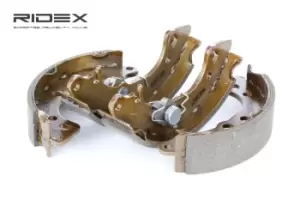 Image of RIDEX Brake Shoes Rear Axle 70B0043 Brake Shoe Set,Brake Lining PEUGEOT,CITROEN,MEGA,106 II Schragheck (1A_, 1C_),PARTNER Kasten (5),106 I (1A, 1C)